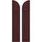 Ekena Millwork Americraft 3-Board (2 Batten) Wood Joined Board-n-Batten Shutters w/ Arch Top, ARW101BQ311X77WRH, PR ARW101BQ311X77WRH - alternate 1